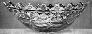 Britannica Glass Oval Cut-Glass Waterford Bowl