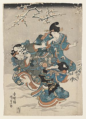 Brooklyn Museum - Snow Scene - Utagawa Toyokuni III (Kunisada)