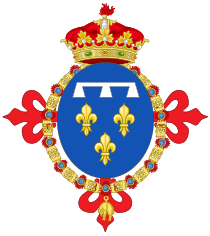 Coat of Arms of Prince Antoine of Orléans, Duke of Montpensier as an Infante of Spain