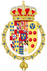 Coat of arms of Carlos Maria of Bourbon-Two Sicilies (Royal Crown of the Two Sicilies Courtesy)