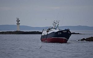 Coelleira wrecked on the Clubb, Ve Skerries pre salvage attempt