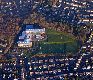 Coltness High School from the air - geograph.org.uk - 5625979