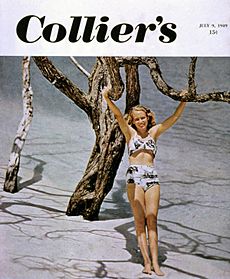 Copy showing the photographer's daughter Lois Duncan Steinmetz on the 1949 cover of Collier's magazine