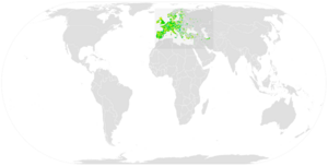 Eurasian Blue Tit ebird data map