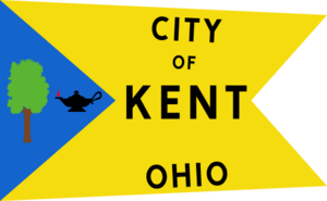 Flag of Kent, Ohio (1975–2023)