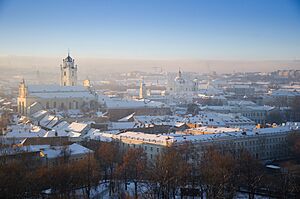 Foggy Winter Sunrise in Vilnius