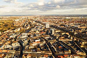 View over the city center in direction to Nuremberg