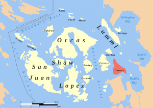 Guemes Island locator map