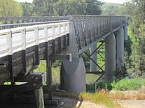 Gundagai Prince Alfred Bridge from southern bank (Oct. 2019)