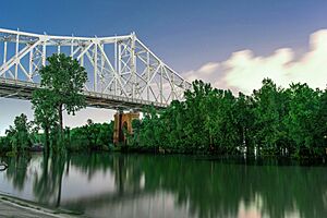 Huey P. Long Bridge at night (Baton Rouge, Louisiana) recolorized