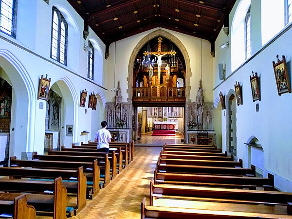 Inside St Augustine's Abbey, Chilworth