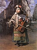 Jean Frédéric Bazille - Little Italian Street Singer 1866