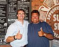 Jimmy John Liautaud and Jimmy John's Franchise Owner Drew Brees