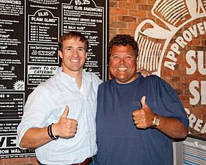 Jimmy John Liautaud and Jimmy John's Franchise Owner Drew Brees