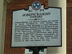Joseph Hardin Courthouse Plaque Savannah TN