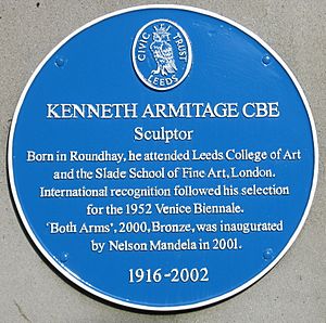 Kenneth Armitage plaque, Leeds 2018