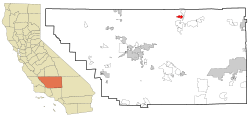 Location in Kern County and the state of California