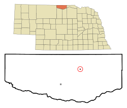 Location of Burton, Nebraska