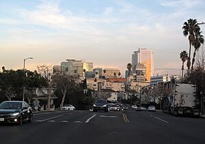 Koreatown LA view at sunset