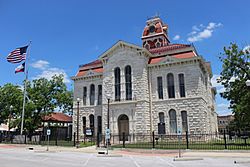 The Lampasas County Courthouse was completed in 1884. The structure was added to the National Register of Historic Places on June 21, 1971.