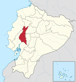 Location of Los Rios Province in Ecuador.