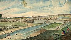 Lower Bytown, from the Barrack Hill, near the head of the Eighth Lock and Sappers’ Bridge, 1845