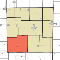 Map highlighting Union Township, Randolph County, Indiana