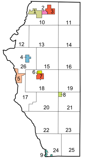 Map of Adams County Wisconsin