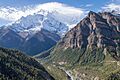 Marsyangdi valley with Annapurna II - Annapurna Circuit, Nepal - panoramio