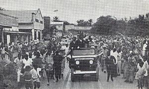 Moise Tshombe touring Stanleyville