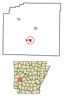 Location of Norman in Montgomery County, Arkansas.