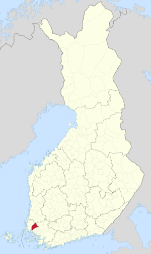 Location of Mynämäki in Finland