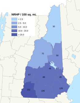 NRHP New Hampshire Map