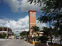 Main square, Orange Walk Town, Belize