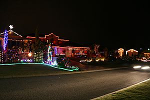 Prairie dunes place at night during christmas