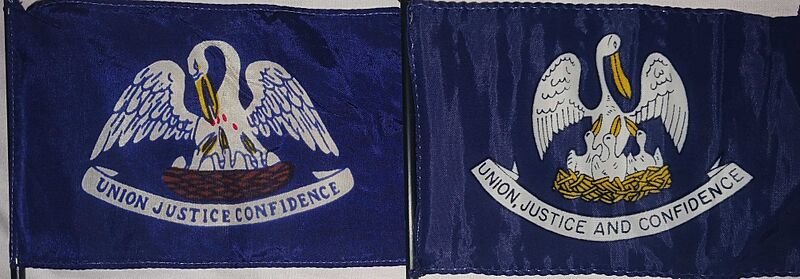 Pre-2006 Louisiana state flag examples