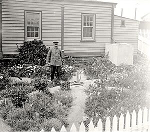 Railway station employee at cottage in Mile End, South Australia