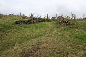 Reconstructed gateway, Eddisbury hillfort