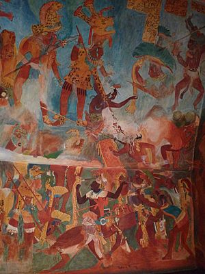 Reproduction of Bonampak murals (right) 1