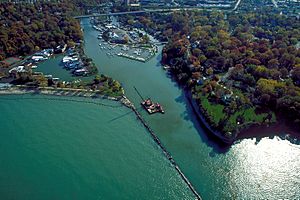 Rocky River Ohio aerial view