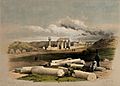 Ruins of Erment, ancient Hermontis, Egypt. Coloured lithogra Wellcome V0049357