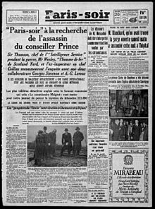 Simenon - affaire Prince - Paris-Soir - 20 mars 1934
