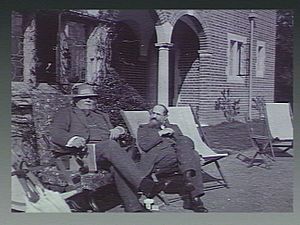 Sir Henry Enfield Roscoe and Sir Arthur Schuster, sitting in Wellcome V0027639
