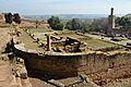 The Capitolium, the official temple of the Capitoline Triad Jupiter, Juno and Minerva, built on two terraces arranged on a rectangle 46 m long and 26 m wide, Sala Colonia (32920200605)