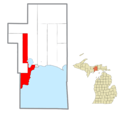 Location within Schoolcraft County