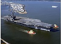 USS John F. Kennedy (CV-67) departs Naval Station Mayport on 11 November 2003