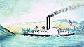 USS Queen of the West (1854) watercolor