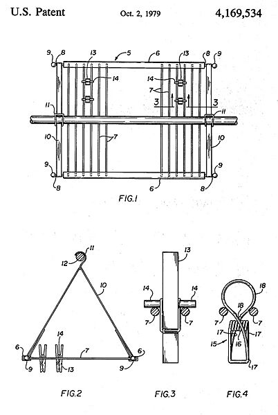 US 4169534 garment hanger