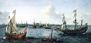 VROOM Hendrick Cornelisz The Harbour in Amsterdam