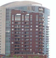 Waterford Tower in front of Miranova Condominiums